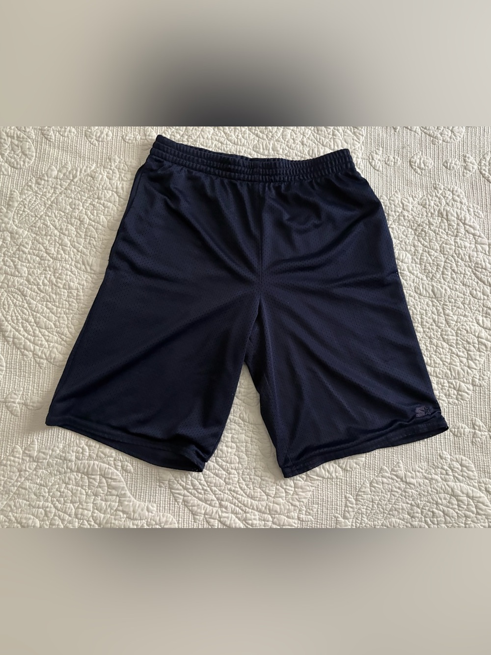 Men's Navy Athletic Mesh Shorts